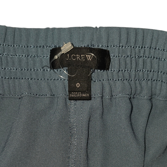 J.Crew Womens Sz 0 Pull On Elastic Waist Tulip Ankle Reese Pants Green Gray - Picture 3 of 4